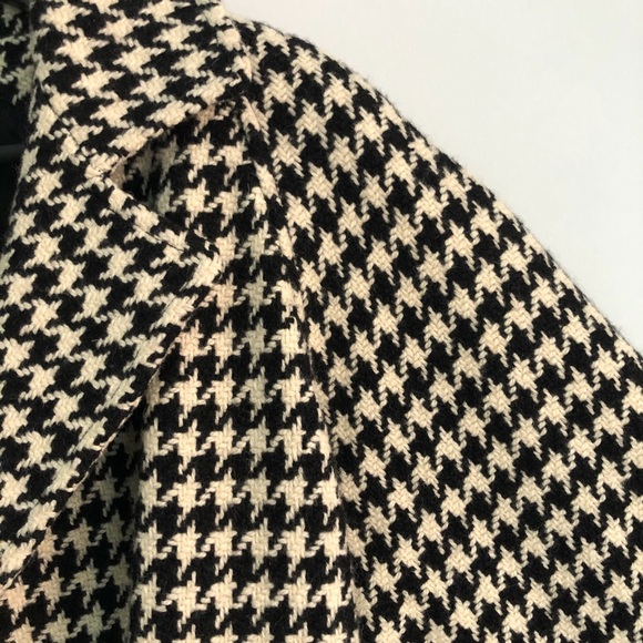 Vintage 90s Houndstooth Peacoat - Picture 2 of 6
